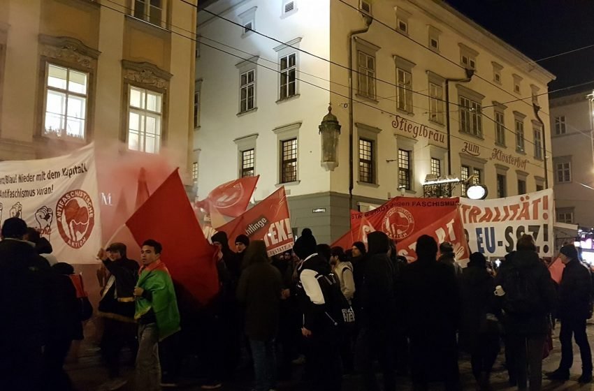  Крупная демонстрация против фашизма в австрийском Линце