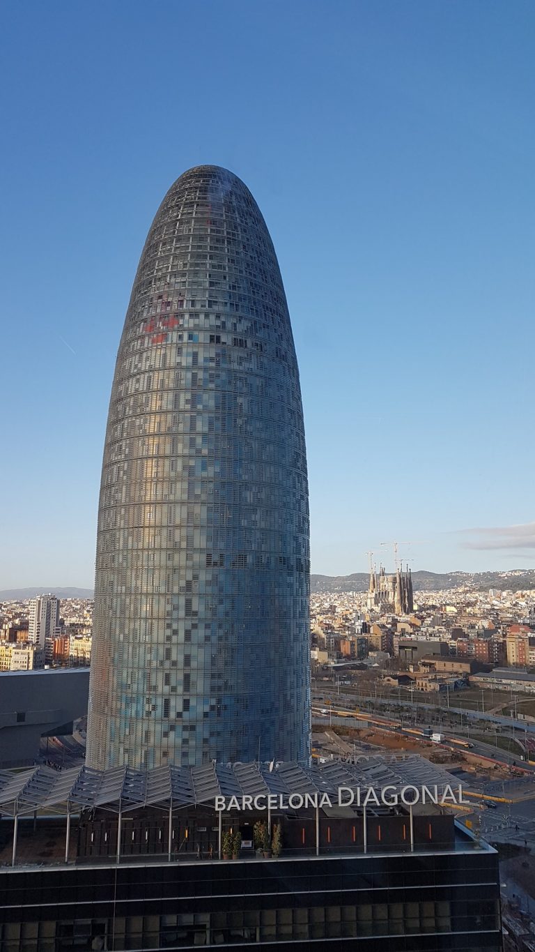Башня Агбар, Барселона, Испания. Январь, 2018