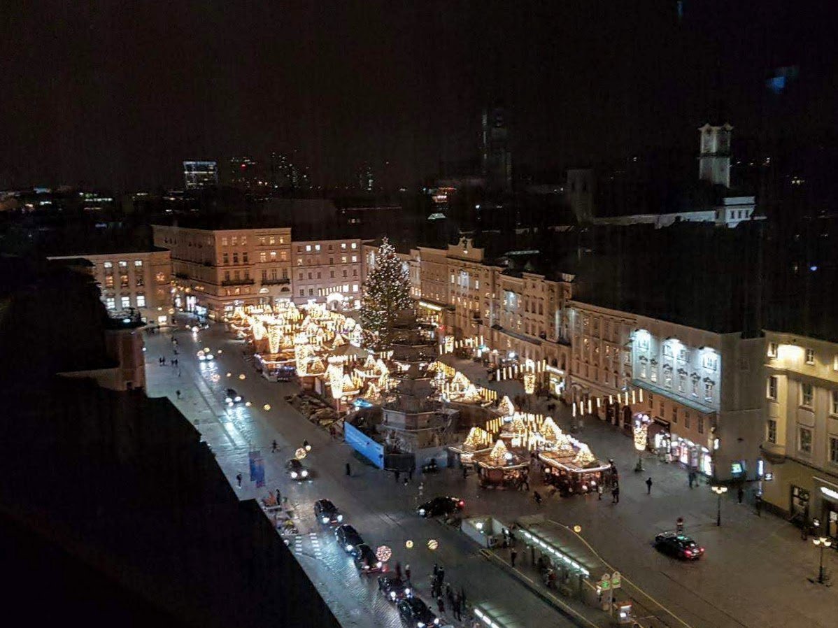 Главная площадь на Рождество, Линц, Австрия. Декабрь, 2019