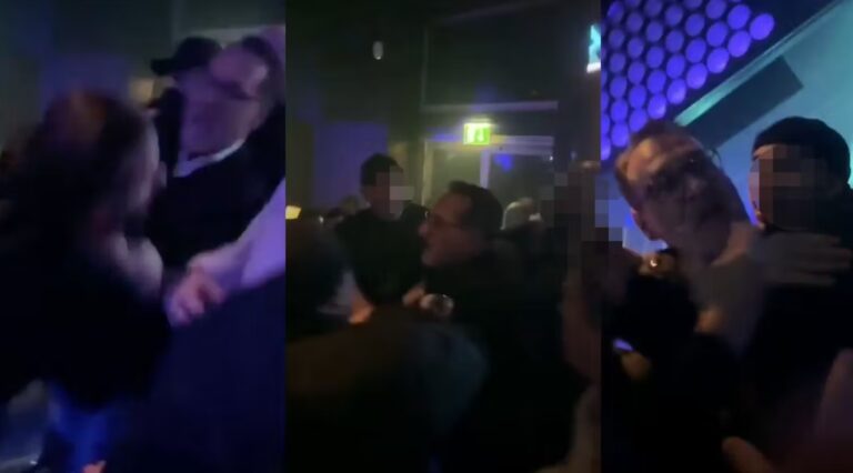Драка Штрахе в венском клубе