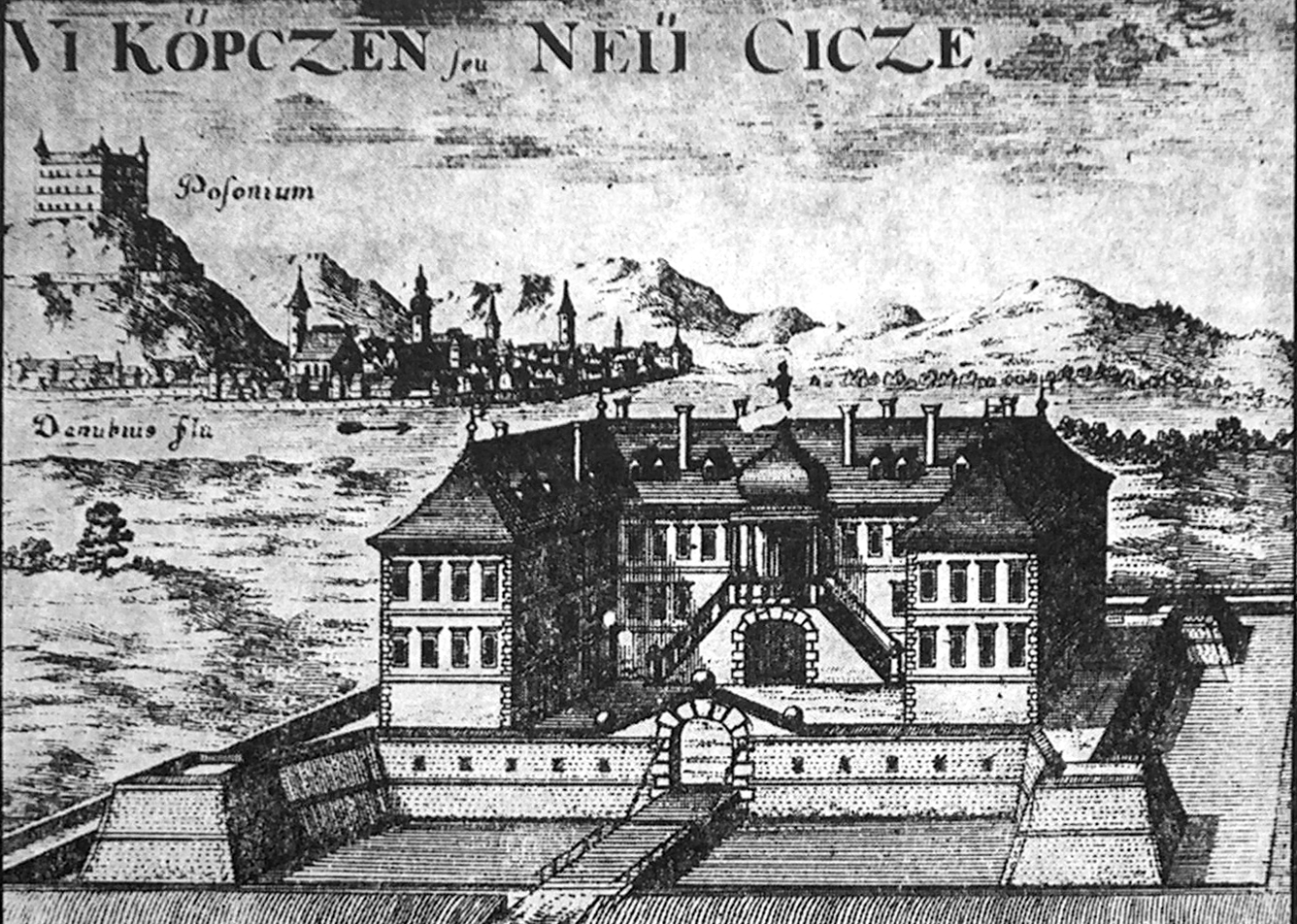 Замок Pozsony melletti köpcény (Kittsee), М. Грайшер Меццете, 1680 г.