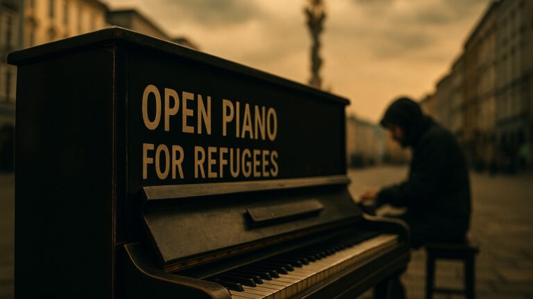 «Open Piano for Refugees» – на главной площади Линца.