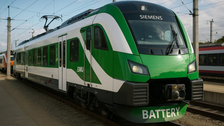 В Австрии продемонстрировали аккумуляторный поезд Siemens EMU