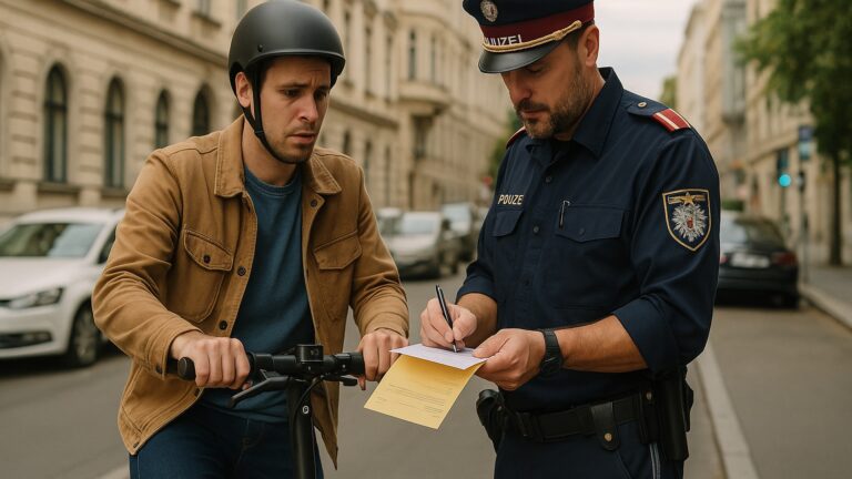 Мужчина на е-скутере получил штраф в 1350 евро.