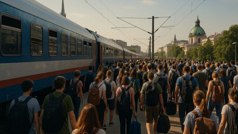 Более 650 000 жителей Вены покинули вчера столицу Австрии