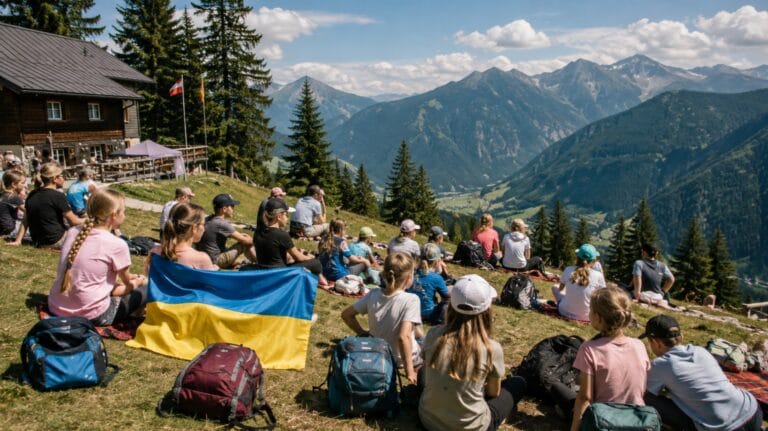 Украинские дети из районов, затронутых войной, отдыхают в Каринтии